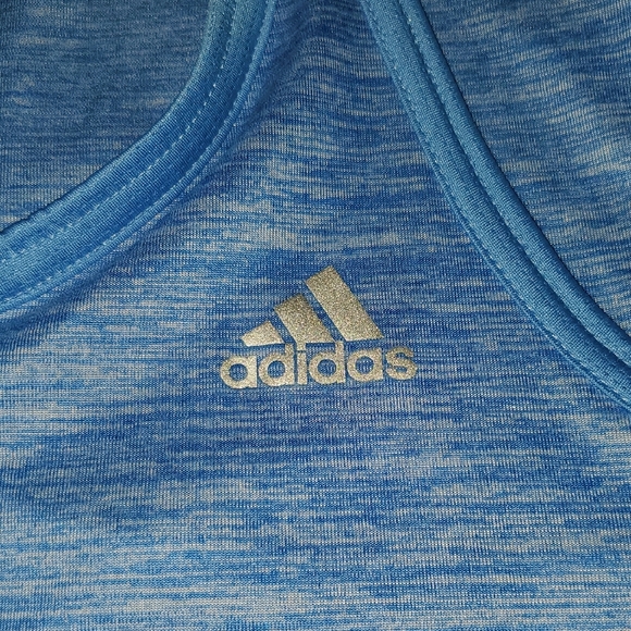 Adidas Blue Heather Racerback Tank - Picture 3 of 3